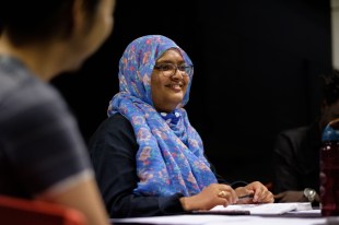 Tasnim Hossain at Griffin Theatre readthroughs