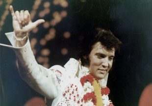 Elvis on stage