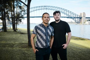 24th Biennale of Sydney curators stading in North Sydney park