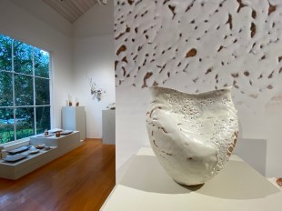 Ceramic pot by Paul Davis in gallery