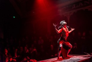 Indigenous dancer on stage