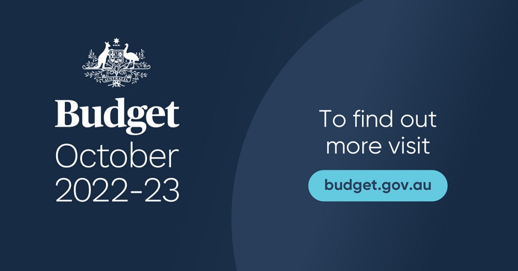 The logo for Budget October 2022-2023.