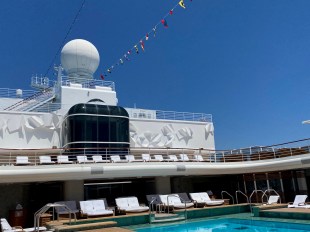 Sculpture on cruise ship.