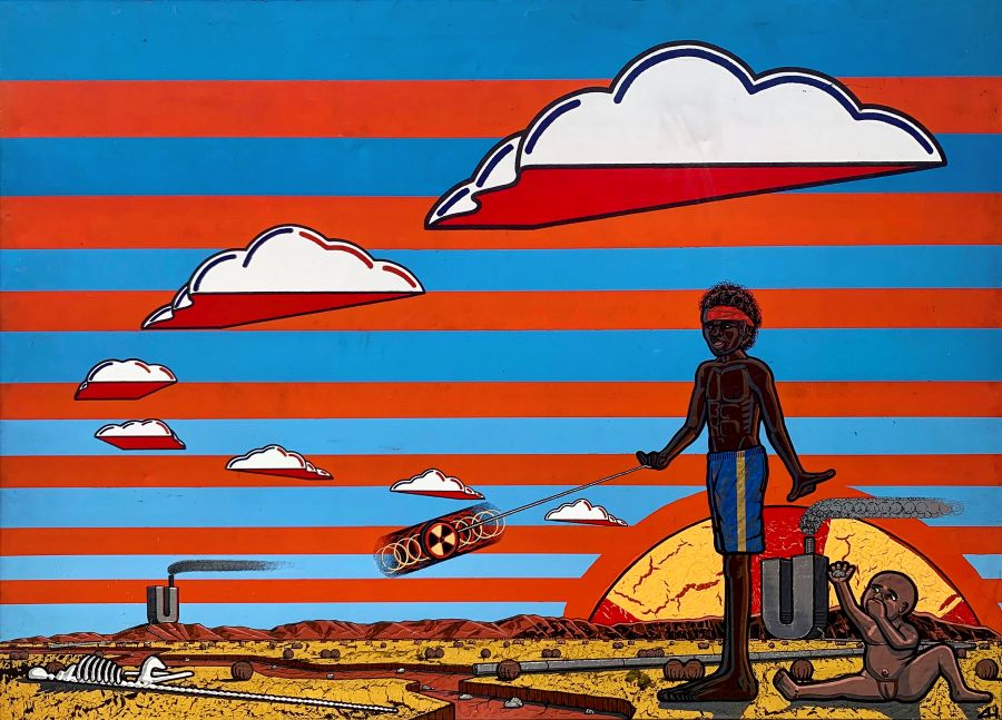 URanIamWeAreAFAILINGLAND, 2008, synthetic polymer on canvas, by Blak Douglas.