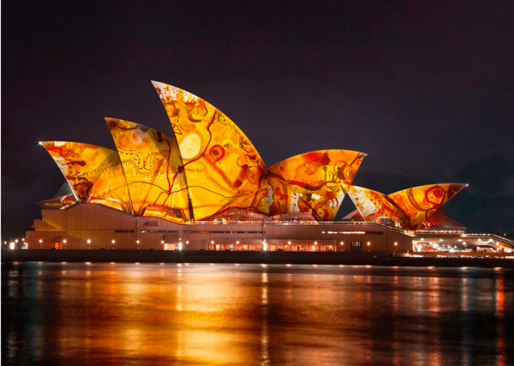Sydney Opera House sails illuminated for Vivid Sydney