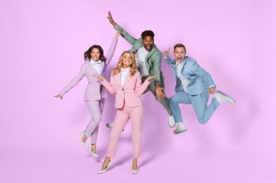 There's Something About Music from L to R: Irena Lysiuk, Naomi Price, Luke Kennedy and Marcus Corowa Photo: Damien Bredburg