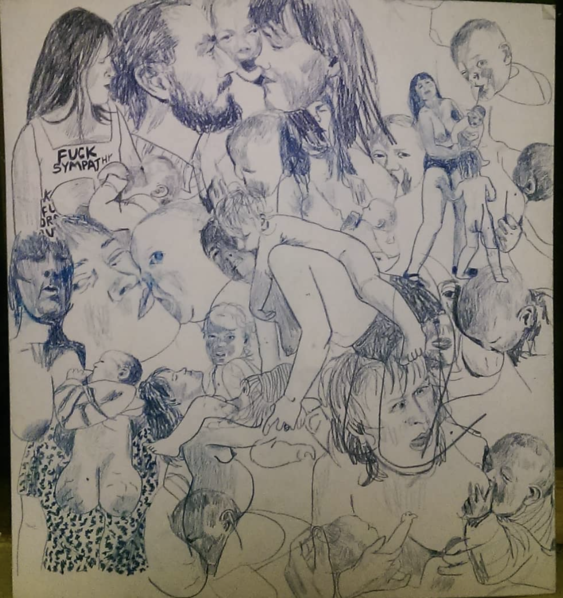 Breastfeeding drawings by Ruth O'Leary