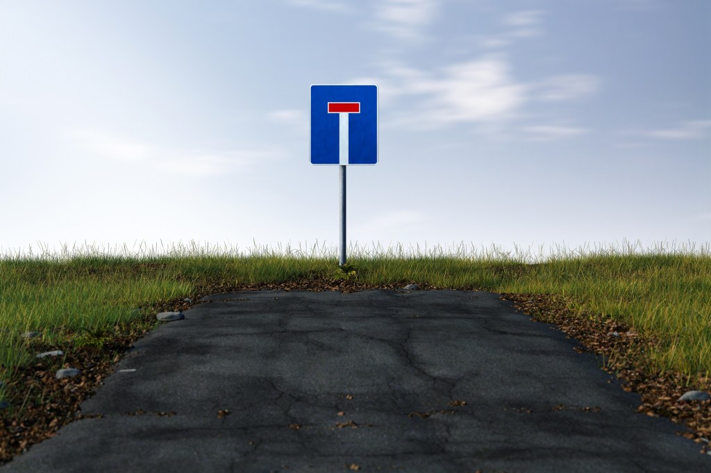 End of the road for Critical Stages Touring. Image shows an end of road sign.