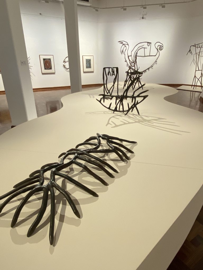 Ian Gentle. Bronze sculpture in gallery