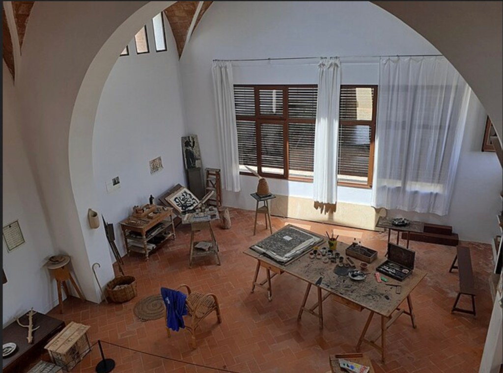Miro’s studio at Mas Miro, Mont-roig, Spain. Photo: Wikimedia Commons.