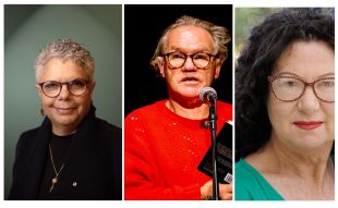 Two of Blak and Bright festival guests, Deborah Cheetham Fraillon and Tony Birch and Festival Director Jane Harrison. Photos: Supplied.