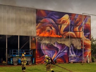 A fire destroys a new circus venuee.