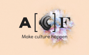 crowdfunding. ACF. Image is the letters ACF with the C like tyre tracks or grey half circles and in square brackets. Underneath that it says make culture happen.