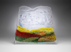 glass sculpture of landscape. Gerry King