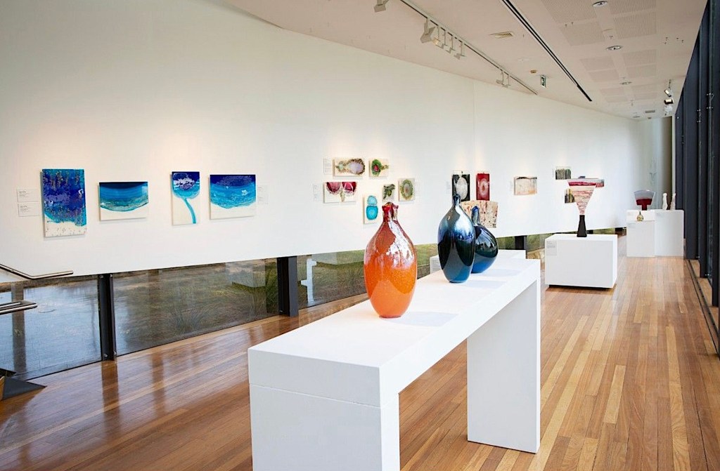 View of glass exhibition, Gerry King