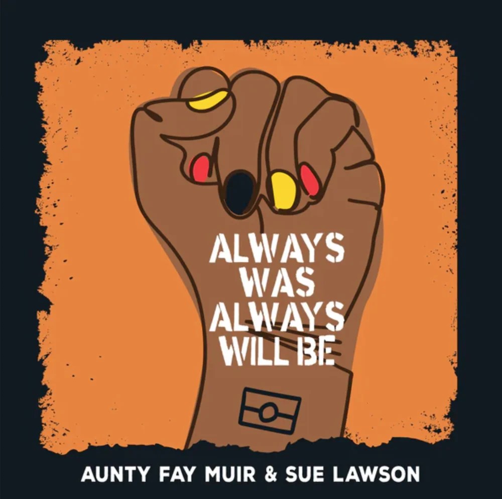 illustration of an indigenous hand in fist. book cover.
