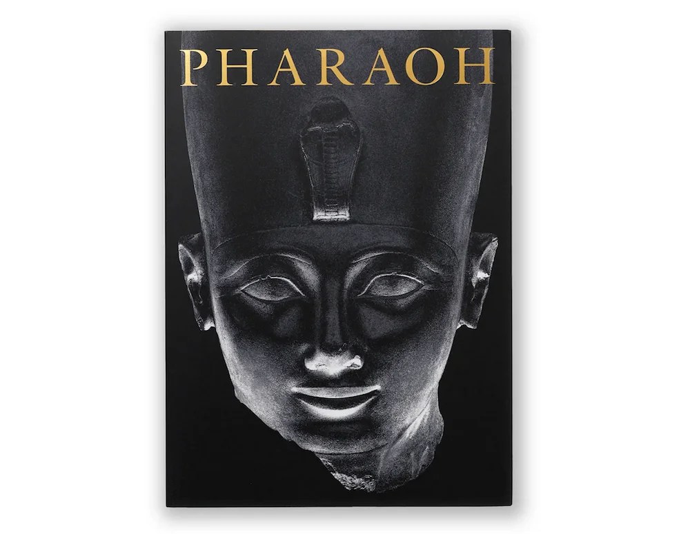 Book cover with picture of Egyptian stone head.