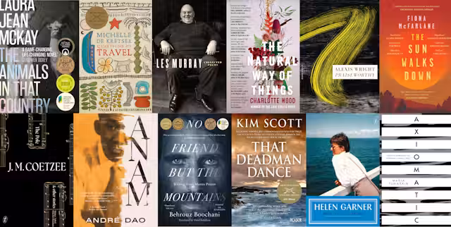 A composite image featuring the covers of a range of Australian books.