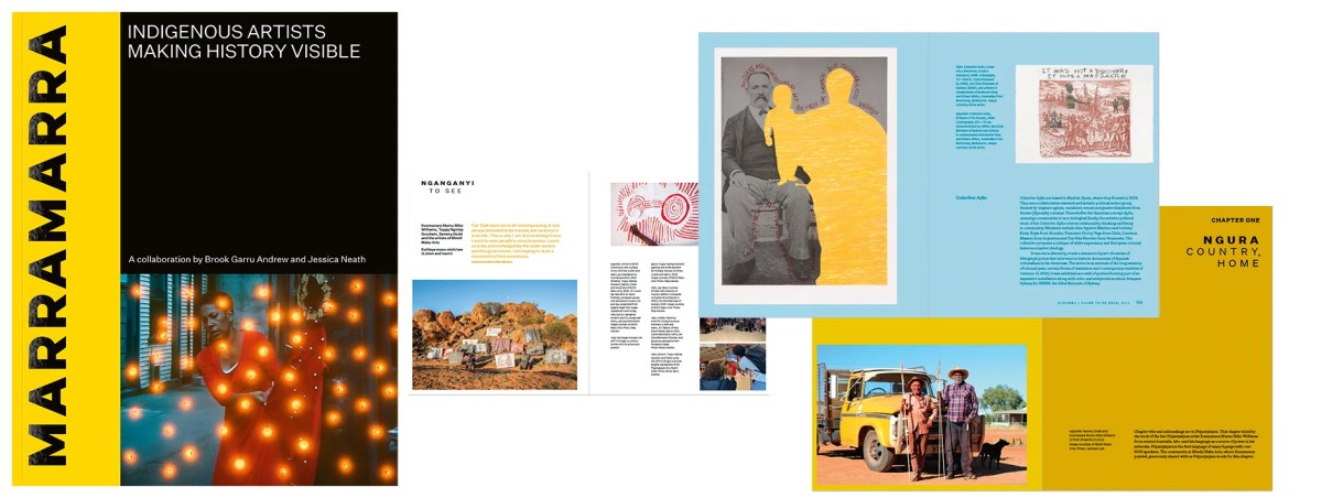 art book cover and preview of interior pages