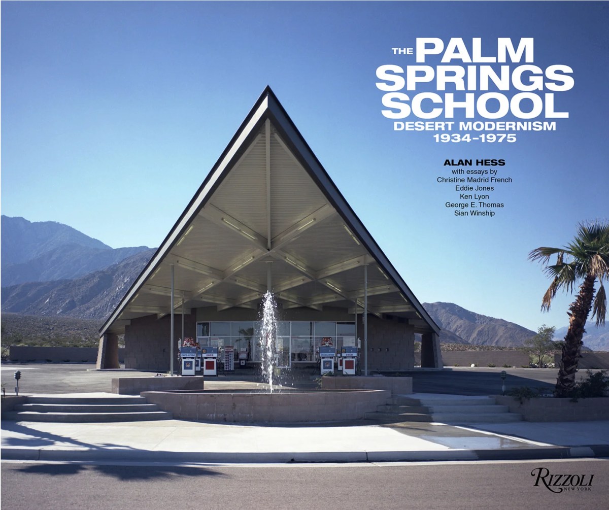 Book cover with photo of exterior of modernist building and blue sky. Art books