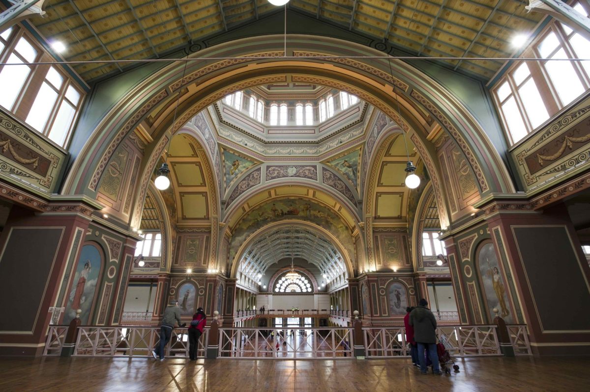 Inside the Royal Exhibition Building.