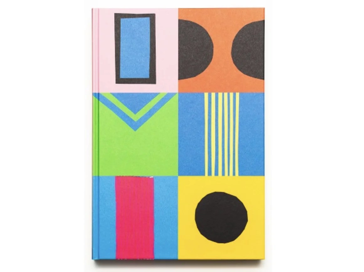 Book cover with colourful abstract designs. art books