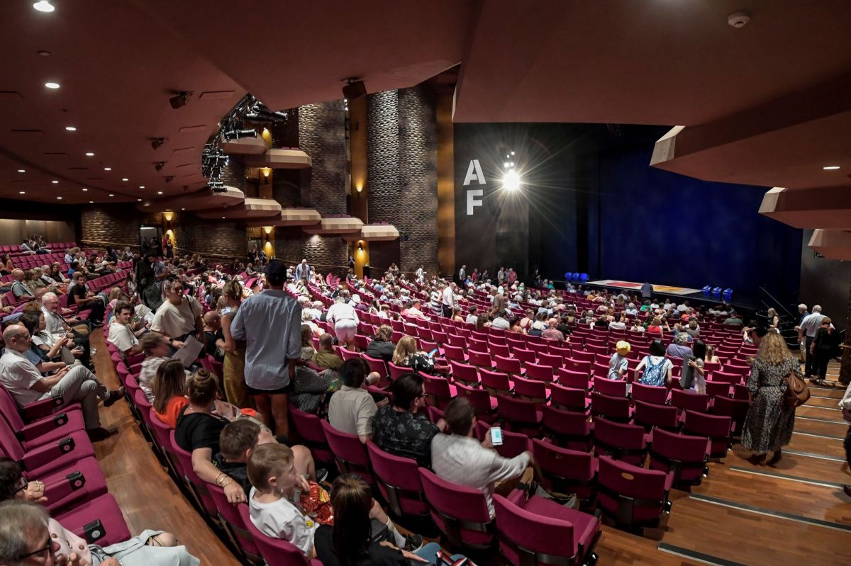 The audience assembles for another Adelaide Festival performance.