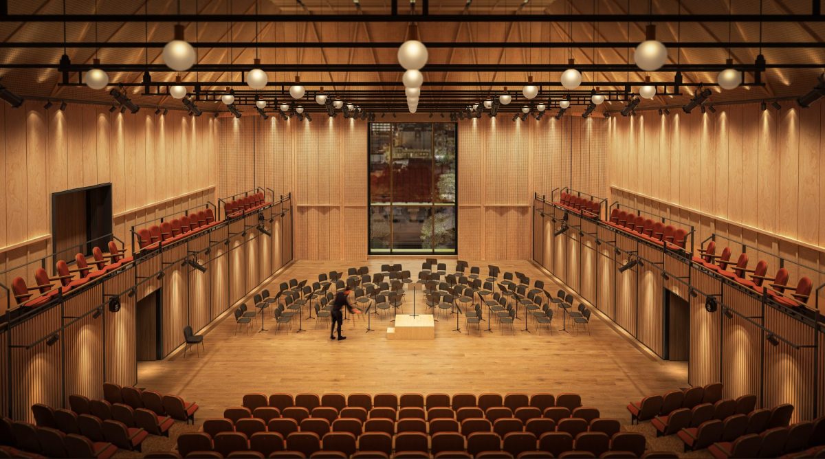 Artist's impression of Recital Hall in ECU City WAAPA