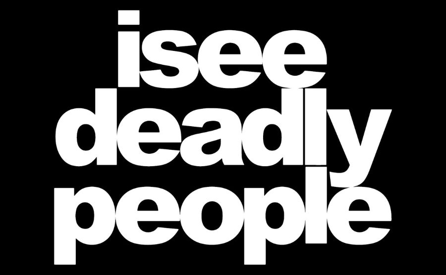 A black background with the word isee deadly people in white on it