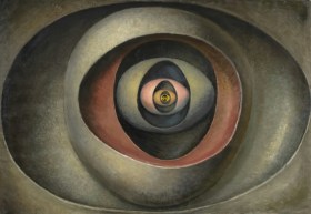 Modern painting that resembles an eye. Arts news watch