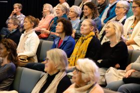 Audience listening to presentation. Live & Local. Sydney Writers' Festival.