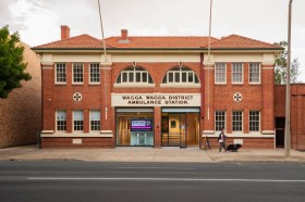 Exterior view of red brick historic building turned into art centre