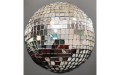 A close up of a mirror ball.