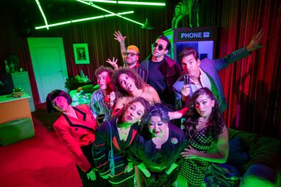 The company of 'Women on the Verge of a Nervous Breakdown' at The Hayes Theatre.