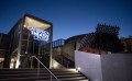 The outside of a modern looking theatre at dusk. Canberra Theatre Centre.