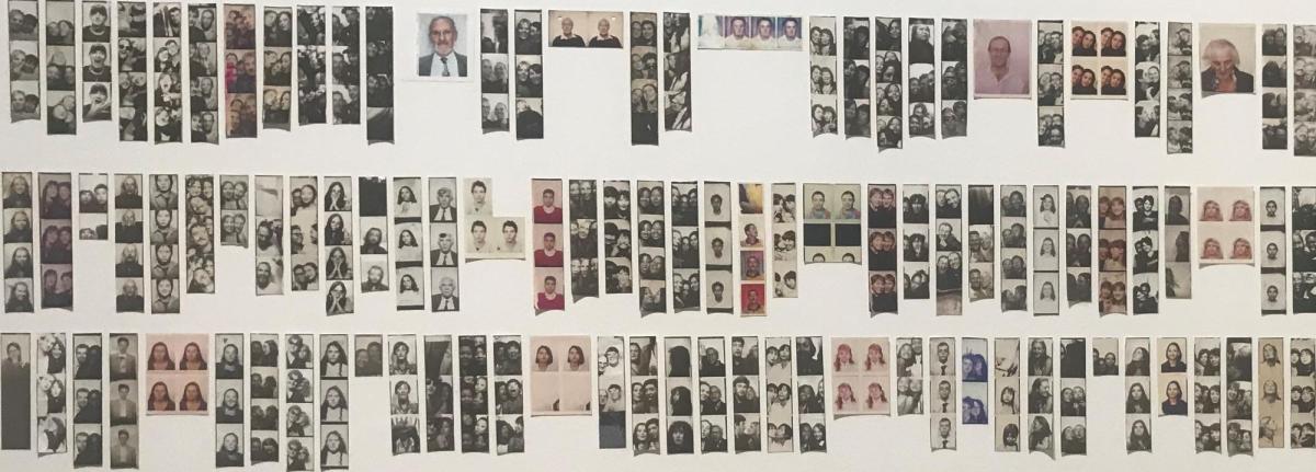 Rows of small black and white photos.