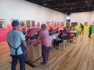 Matt Feder from Troppo Print Studios ran a printmaking workshop at Artspace @ Realm, as part of the Analog Art Club program.