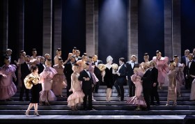 A crowd scene in Rusalka.