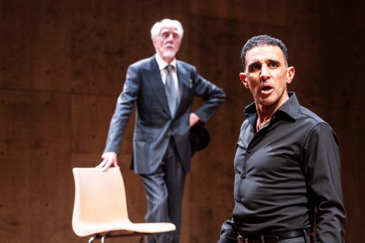Hazem Shammas onstage in Bell Shakespeare's Coriolanus, says he feels conflicted about his responsiblities as a Palestinian-Australian actor.