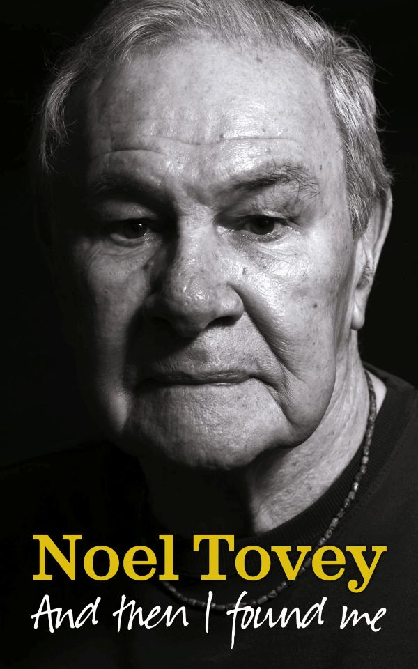 The cover of Noel Tovey’s second memoir, 'And then I found me' (Magabala Books, 2017). The photo shows a photo of Noel Tovey in later life, his hair gray and his face lined, as well as text spelling out his name and the book's title.