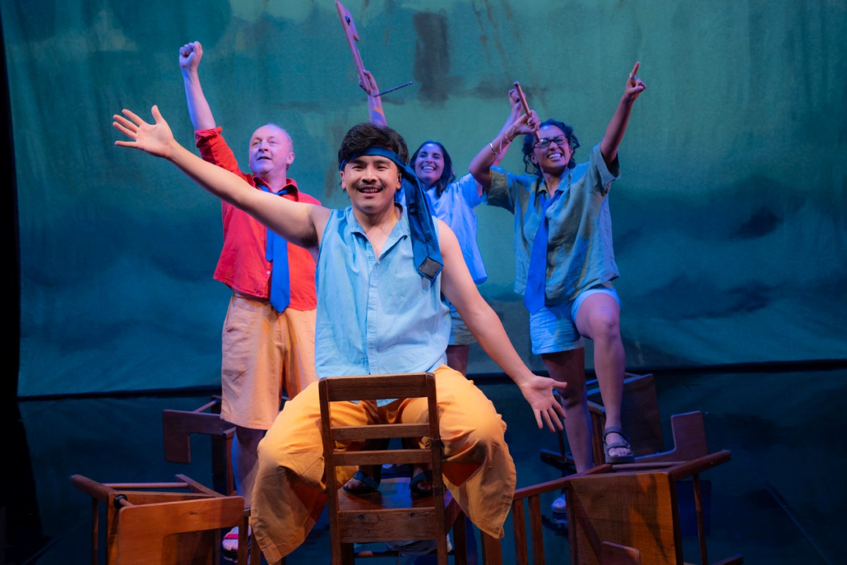 Karlis Zaid, Jeffrey Liu, Vidya Makan and Phoenix Jackson Mendoza in The Lucky Country. Photo: Jodie Hutchinson.