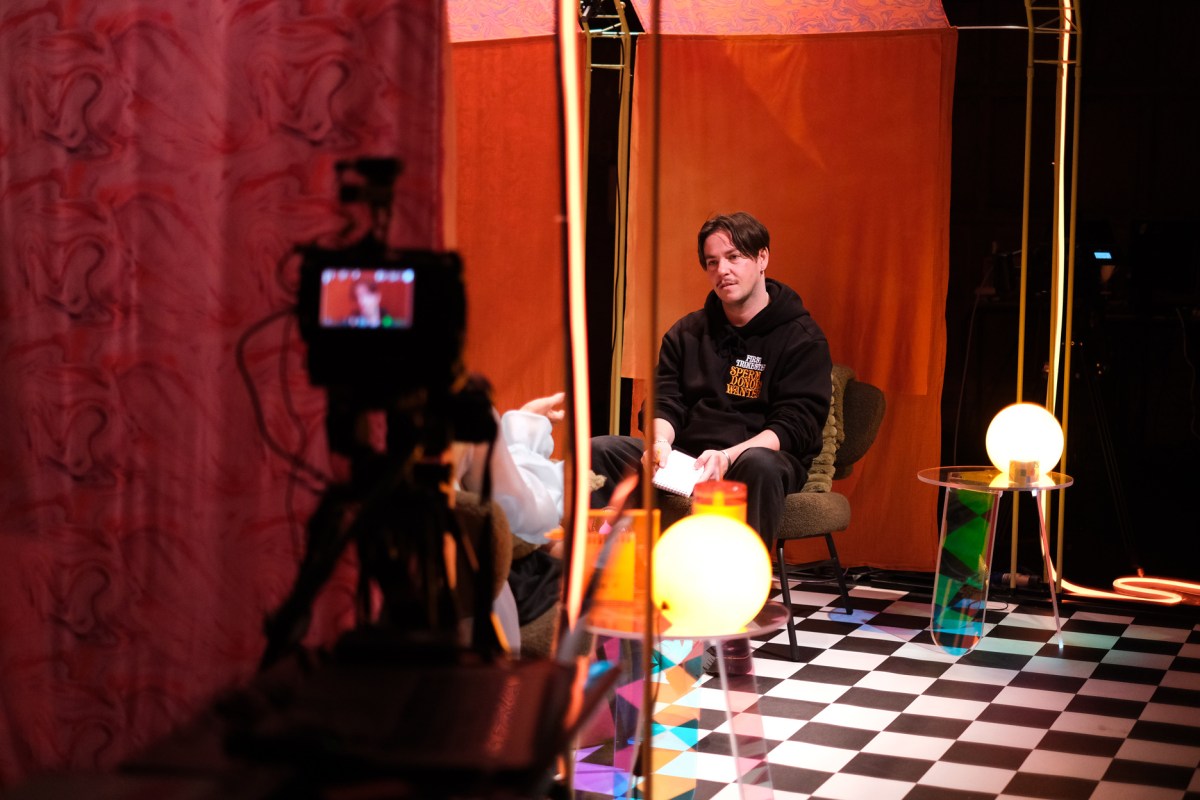 Production shot of Istha's partner Logan Rea in First Trimester. Photo: Ruby Parker-Harbord