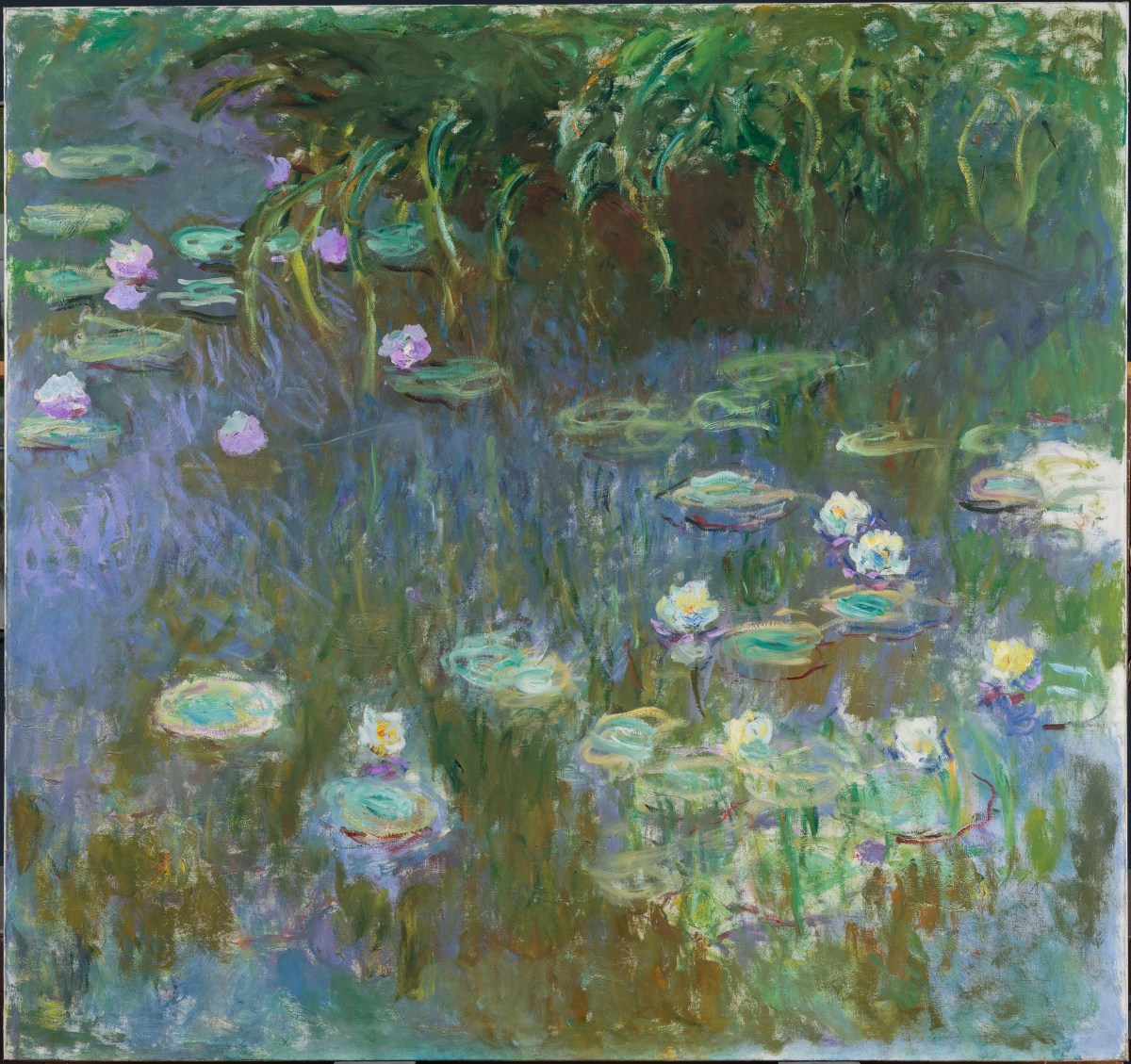 Impressionistic painting of water with reflections and lilies. Monet. AGSA 2026