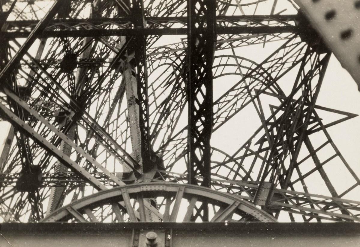 vintage black and white photograph of a metal structure. women photographers
