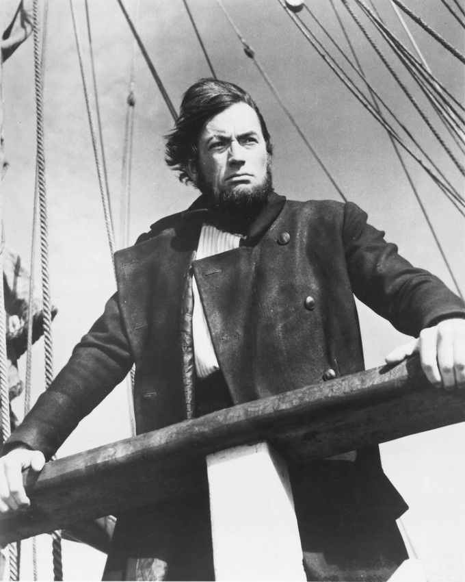 Gregory Peck publicity photo for the film Moby Dick, 1956. Image: Wiki Commons. 