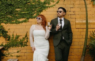 Robyn Reynolds and Chris Nguyen at their wedding. Photo: Supplied.
