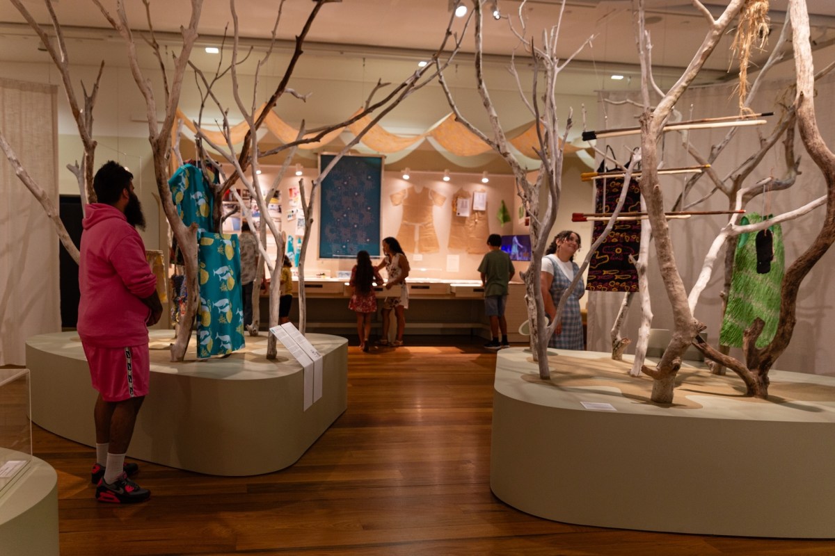 Stories You Wear: Magpie Goose at Museum of Brisbane 2025. Image: Red HandedProductions.