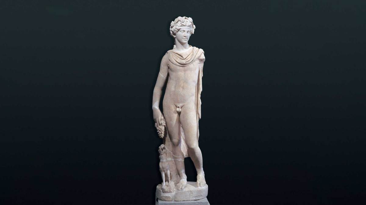 Statue of Bacchus, 2nd Century CE. Collection of Museo Nazionale di Firenze, on view in ROME: Empire, Power, People, Melbourne Museum. Image: Supplied. 2026 Museum blockbusters