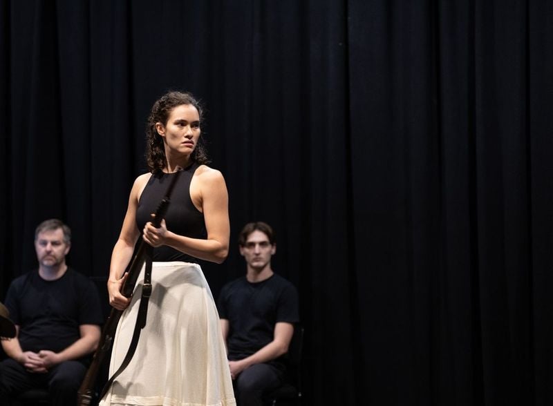 Nina Korbe during development of The Drover's Wife – The Opera for Glasshouse Theatre, Brisbane. Image: Supplied.