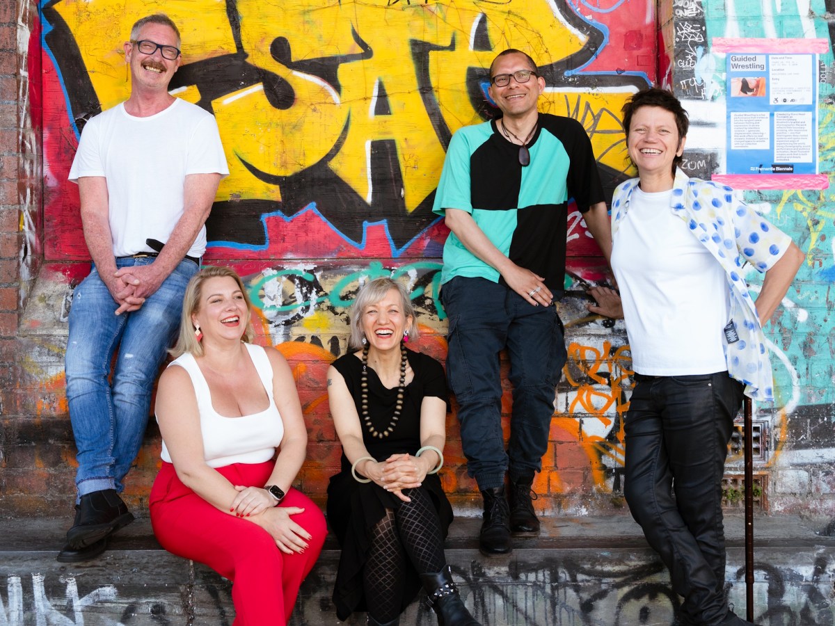 Arts and Disability Network Australia National Director Sarah-Mace Dennis (centre) with the ADNA team. Photo: Edwin Sitt.